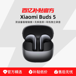 小米 Buds 5 半入耳式真无线主动降噪蓝牙耳机 月影黑