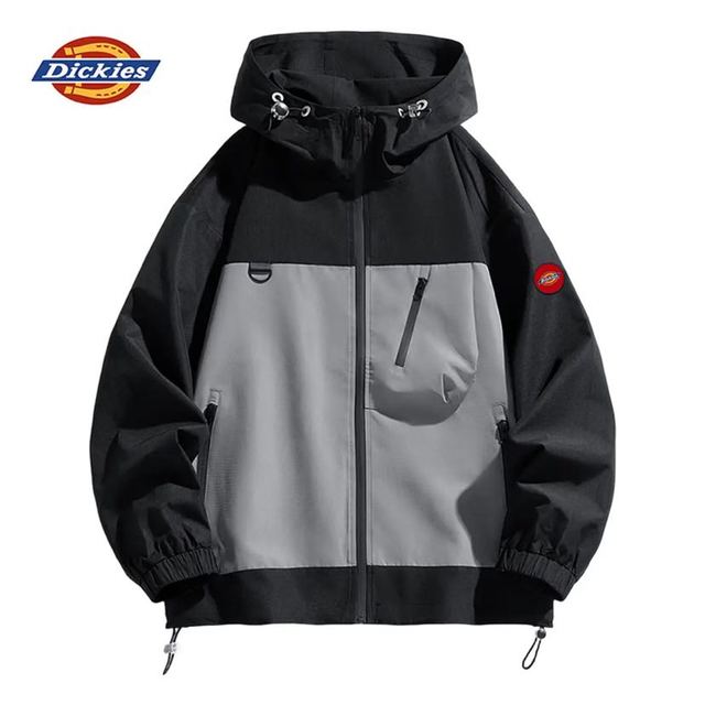 Dickies 真五折！户外防风连帽冲锋外套 黑色