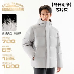 安踏 六度芯丨85鹅绒短款羽绒服男士冬季新款拒水防风防寒棉服外套