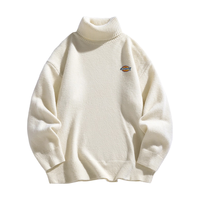 Dickies 女士高领刺绣针织衫 宽松 黑色 M