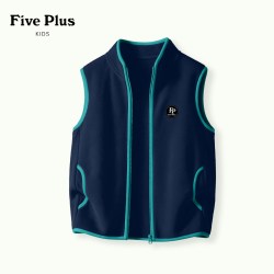 Five Plus 男童冬季加绒马甲2026新款摇粒绒外穿坎肩儿童保暖背心