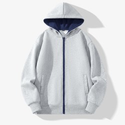 雪中飞 卫衣男款秋季新款美式撞色连帽外套男重磅宽松休闲开衫PCD