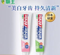 狮王 大白氨基酸益生菌牙膏 白桃+青柠 120g*2支 组合装