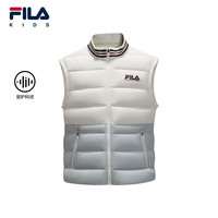FILA斐乐 轻薄羽绒马甲 云白色 130cm 儿童羽绒服
