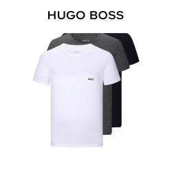 BOSS（服装） HUGO BOSS 雨果博斯 夏季新款短袖T恤 3件装 潮流刺绣徽标纯棉礼物 礼物