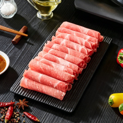 1号会员店 黑猪梅花肉卷 净重2斤 火锅食材烤肉猪肉梅花肉食材煎烤小炒生鲜