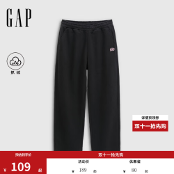 Gap 787413 碳素磨毛抓绒 黑色 XL 男士休闲裤