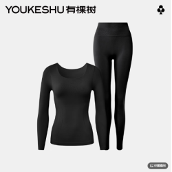 YOUKESHU 塑身保暖内衣 颜色:静谧黑 尺码:L