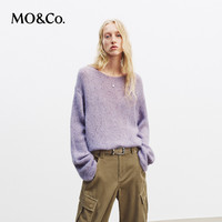 MO&Co. MOCO针织衫2026冬新品含羊驼毛绵羊毛杂色花纱彩点宽松MBF4SWT016