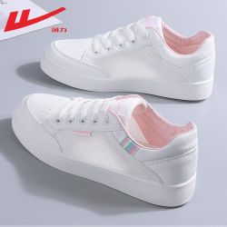 回力 女鞋红色德训鞋女款2026新款秋季软底休闲鞋轻便运动板鞋子女