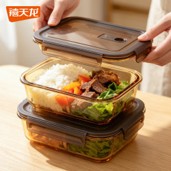 禧天龙 高硼硅玻璃饭盒 长410ml