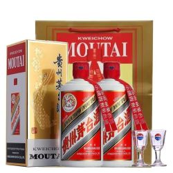 茅台 53度飞天茅台酱香型白酒500ml*2瓶送礼袋年份版本随机发