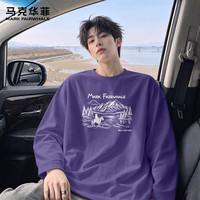 马克华菲 200g重磅100%纯棉长袖T恤