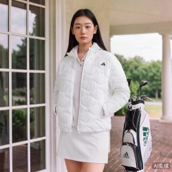阿迪达斯 拒水防风运动保暖轻薄鸭绒羽绒服女冬季 90绒子