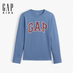 Gap 男大童2026秋季新款LOGO长袖T恤