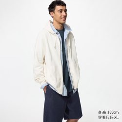 优衣库 连帽拉链运动开衫/长袖优衣库男装女装/外套卫衣/运动衫486119