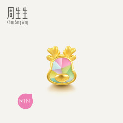 周生生 足金一鹿有你黄金转运珠小鹿串珠情侣送礼93073C