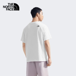 北面 短袖T恤男女款印花宽松短袖户外休闲8GZ3 白色/FN4 XL