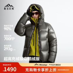 喜马拉雅 雨崩2.0极寒雪山版鹅绒服700蓬90绒 岩礁灰 700蓬90鹅绒 L 充绒量280g