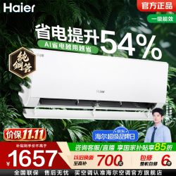 海尔 空调净省电plus1.5匹/大1匹一级能效变频节能新款挂机冷暖自清洁家用客厅壁挂式 净省电