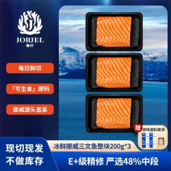 掬芥 可生食挪威三文鱼中段600g 源头直发（赠调味料套装）