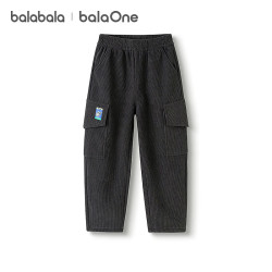 巴拉巴拉 balaOne童装儿童裤子男童加绒长裤冬装新款工装裤潮 褐灰20841 150