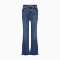 CK Jeans26秋冬新款女士美式复古怀旧风高腰显瘦微喇磨绒牛仔裤