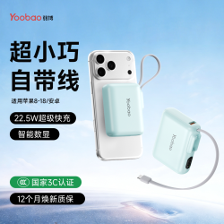 羽博 10000毫安充电宝苹果18华为小米通用小巧20W双向快充可上飞机