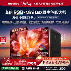 海信 RGB-MiniLED电视小墨85E5S Pro 玲珑真彩背光 墨晶屏