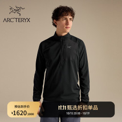 始祖鸟 DELTA 1/2 ZIP 男子 抓绒衫 Black/黑色 M