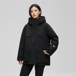 雪中飞 26冬新款短款羽绒服连帽精致保暖工装气质