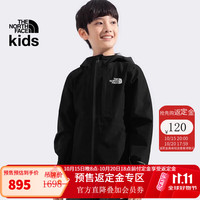 北面 童装儿童冲锋衣男女防水外套 宇宙黑 160 (XL) （160/76）