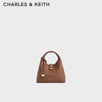 CHARLES & KEITH CHARLES&KEITH冬新品迷你菜篮子简约手提斜挎水桶包包女包2026新款CK2-10701752 Chocolate巧克力色 S