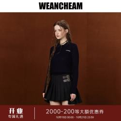 WEancheAM 未未姆 2026秋新款打底polo针织上衣翻领修身长袖女 藏青色 均码