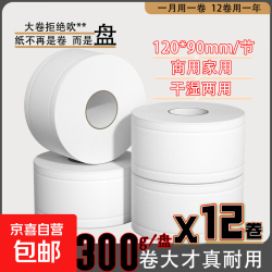 五层加厚大卷纸卷筒纸厕纸商用大盘纸 5层 300g/卷*1卷 300克1卷