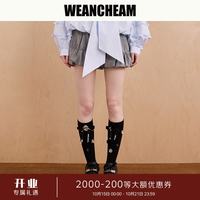 WEancheAM 未未姆 百搭花苞蛋糕裙休闲风女装半身裙中腰短裙裤 灰色 S