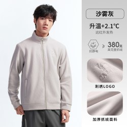 骆驼 [双11预售]骆驼户外抓绒衣男秋冬加绒保暖运动徒步登山立领外套女