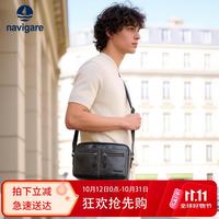 navigare 意大利小帆船男士斜挎包头层牛皮旅行单肩包男士挎包男送生日礼物