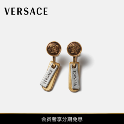 VERSACE 女士Logo Tag耳环 4JSD0-金色 UNICA