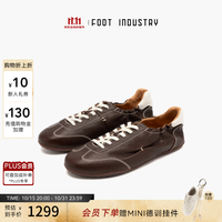 FOOT INDUSTRY 足下工业柔软褶皱德训2026秋冬新品复古男女同款美拉德鞋子 红棕色 36
