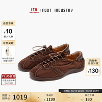 FOOT INDUSTRY 足下工业抽绳芭蕾德训鞋「2026新款」休闲时尚单鞋复古潮流鞋子 盆栽棕 37
