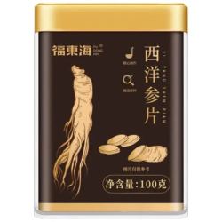 福東海 福东海 西洋参切片100g约0.8-1cm花旗参含片人参皂苷