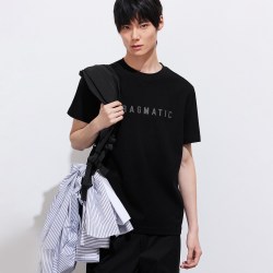 杰克琼斯 男装26夏季反光字母胶印短袖T恤纯色打底衫冰丝
