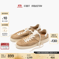FOOT INDUSTRY 足下工业「品牌经典」极简德训鞋无内里系列牛皮轻薄舒适透气 沙色/古巴色 38