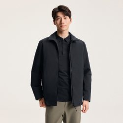 拓路者 秋冬商务行政翻领男装羽绒服夹克轻量保暖不臃肿