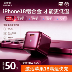 图拉斯 小冰块X 60w充电器AVS协议苹果18Pro