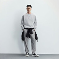 JACK&JONES 杰克琼斯 加绒圆领卫衣 浅花灰色 XS
