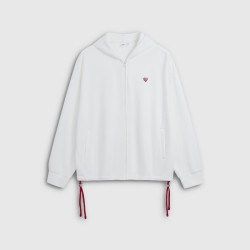 Gap 爱心logo刺绣法式连帽卫衣外套