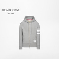 THOM BROWNE 男士四条纹拉绳连帽衫卫衣 浅灰色 XS