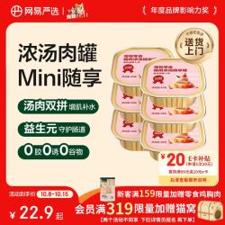 网易严选 网易天成宠物零食 猫用浓汤随享罐 多重营养成猫幼猫湿粮猫零食 兔肉胡萝卜40g*6罐